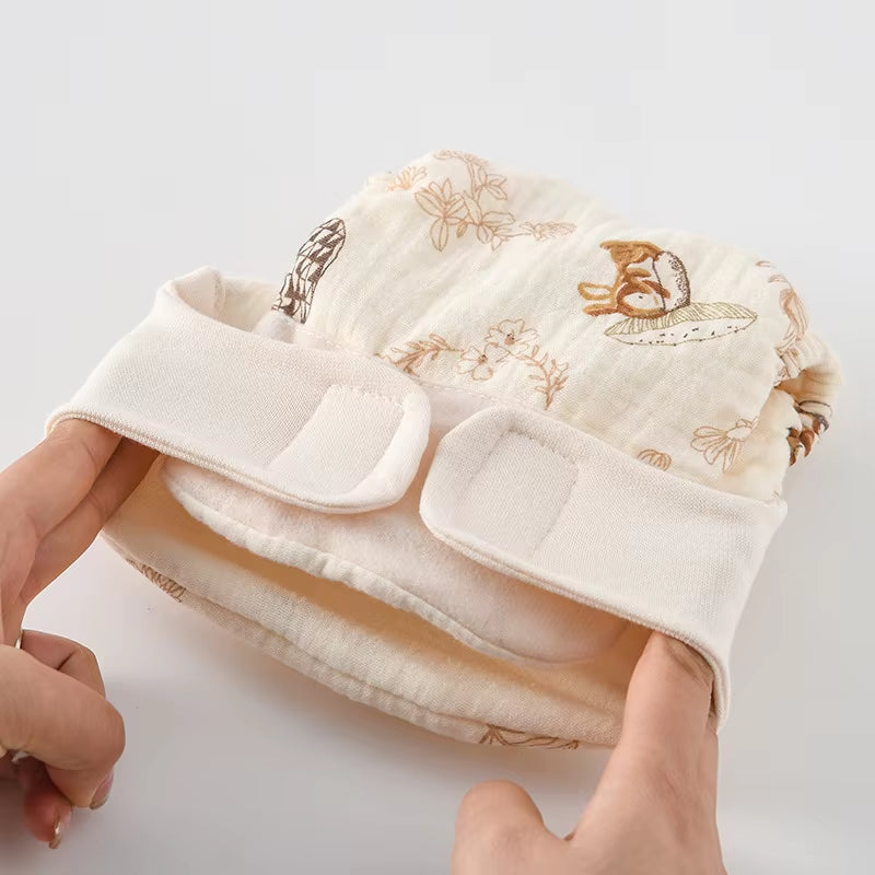 New Summer Cotton Baby Reusable Taped Diaper Cartoon Baby Training Pants Infant Shorts Nappies Panties Changing Underwear Cloth